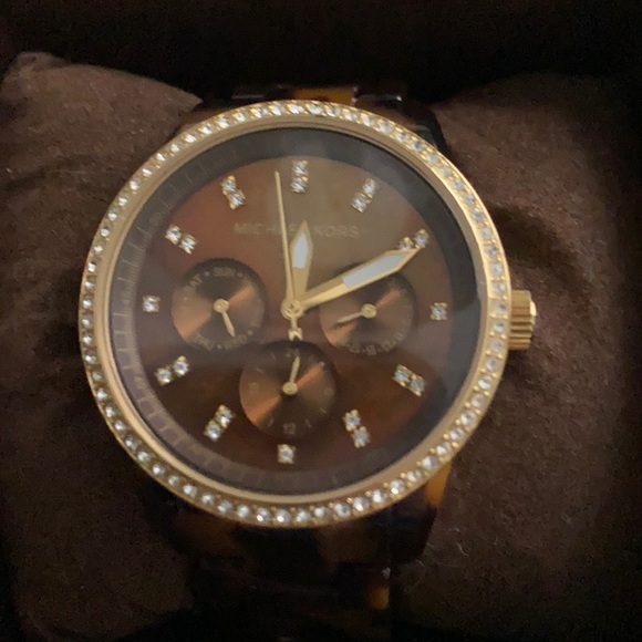 MICHAEL Michael Kors Ritz Crystal Index Multi-Function Water Resistant SS Watch - Picture 6 of 12